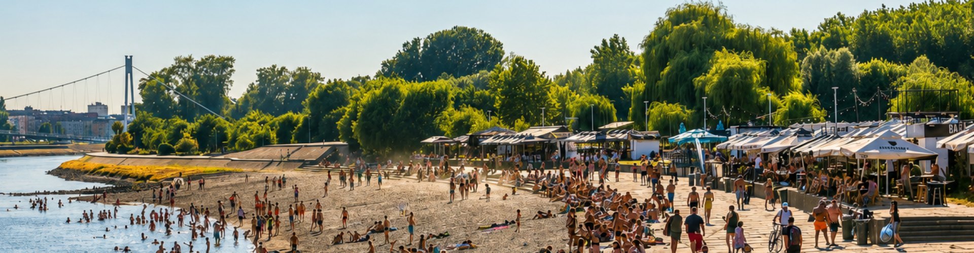 Osijek uz Dravu s večernjim gradskim ritmom i događanjima