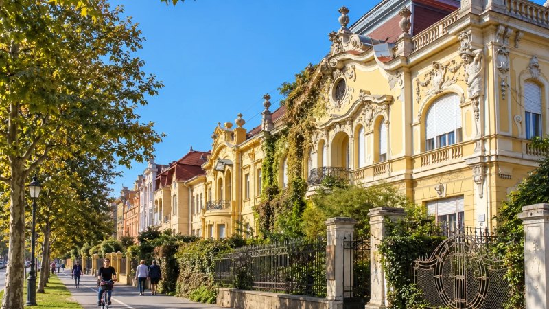 Secesijska pročelja Europske avenije — ilustracija.