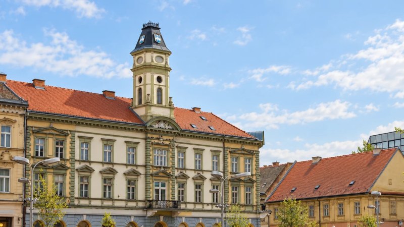 Ante Starčević Square in Osijek — illustration.
