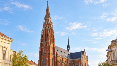 The co-cathedral of St Peter and St Paul in Osijek — illustration.
